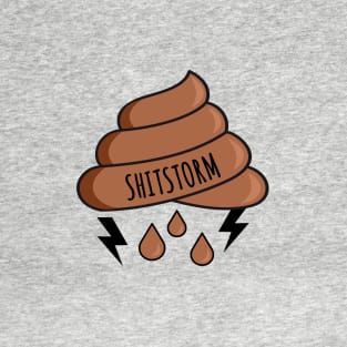 Shit storm, poop emoji T-Shirt